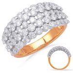 Rose & White Gold Diamond Fashion Ring