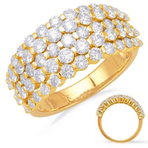 Yellow Gold Diamond Fashion Ring
