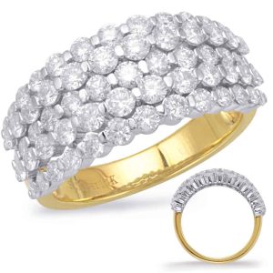 Yellow & White Gold Diamond Fashion Ring