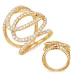 Yellow Gold Diamond Fashion Ring