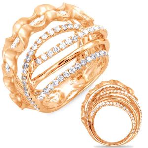 Rose Gold Diamond Fashion Ring