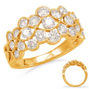 Yellow Gold Diamond Fashion Ring
