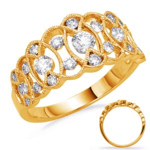Yellow Gold Diamond Fashion Ring