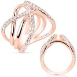 Rose Gold Diamond Fashion Ring