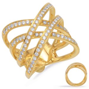 Yellow Gold Diamond Fashion Ring