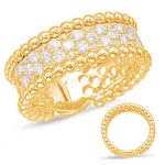Yellow Gold Diamond Fashion Ring