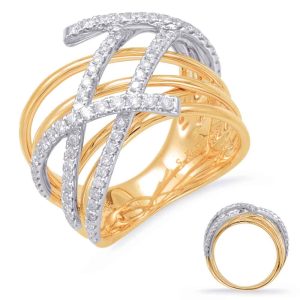 Yellow & White Gold Diamond Fashion Ring