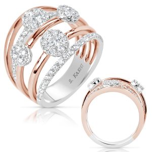 Rose & White Gold Diamond Ring