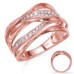 Rose Gold Diamond Fashion Ring