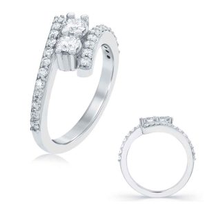White Gold Two Stone Ring