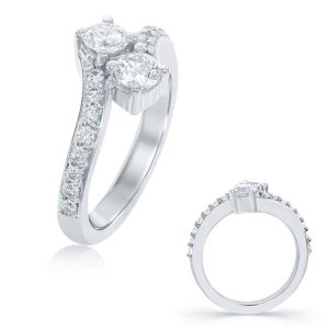White Gold Two Stone Ring
