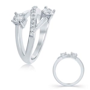 White Gold Two Stone Ring
