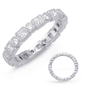 White Gold Stackable Eternity Band