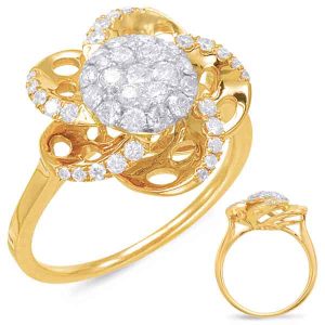 Yellow & White Gold Diamond Fashion Ring