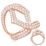 Rose Gold Diamond Fashion Ring