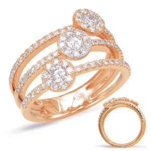 Rose Gold Diamond Fashion Ring