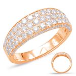 Rose Gold Pave Diamond Band