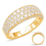 Yellow Gold Pave Diamond Band