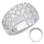 Platinum Diamond Fashion Ring