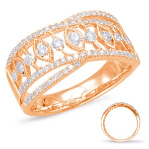 Rose Gold Diamond Fashion Ring