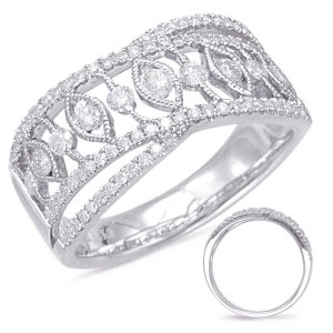 White Gold Diamond Fashion Ring
