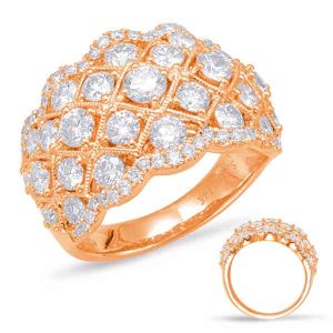 Rose Gold Diamond Fashion Ring