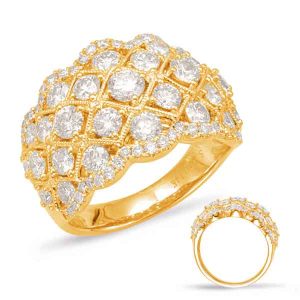 Yellow Gold Diamond Fashion Ring