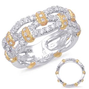 Yellow & White Gold Diamond Fashion Ring