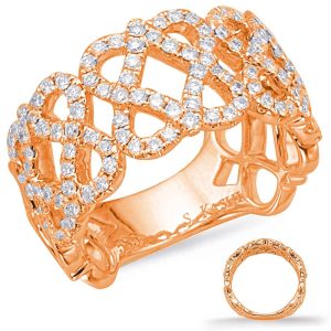 Rose Gold Diamond Fashion Ring