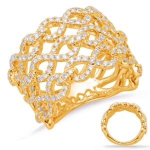 Yellow Gold Diamond Fashion Ring
