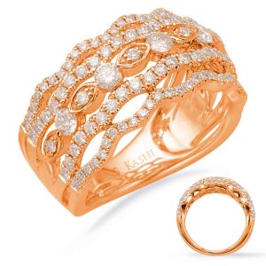 Rose Gold Diamond Fashion Ring