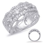 White Gold Diamond Fashion Ring