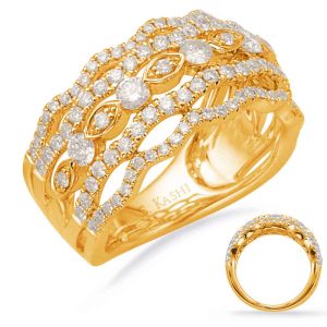 Yellow Gold Diamond Fashion Ring