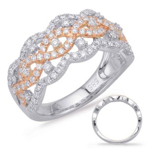 Rose & White Gold Diamond Fashion Ring