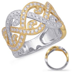 Yellow & White Gold Diamond Fashion Ring