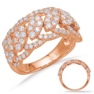 Rose Gold Diamond Fashion Ring