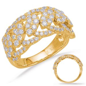 Yellow Gold Diamond Fashion Ring