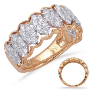 Rose & White Gold Diamond Fashion Ring