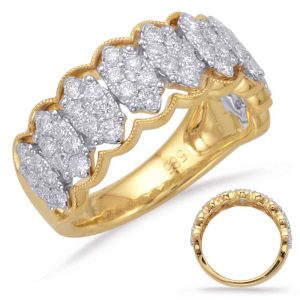 Yellow & White Gold Diamond Fashion Ring