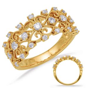 Yellow Gold Diamond Fashion Ring