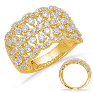 Yellow Gold Diamond Fashion Ring