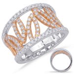 Rose & White Gold Diamond Fashion Ring