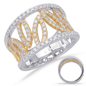 Yellow & White Gold Diamond Fashion Ring