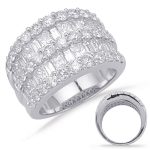 Platinum Diamond Fashion Ring