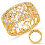 Yellow Gold Diamond Fashion Ring