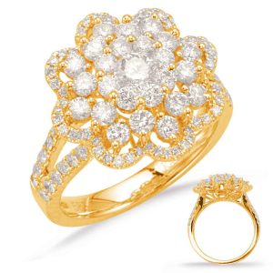 Yellow Gold Diamond Fashion Ring