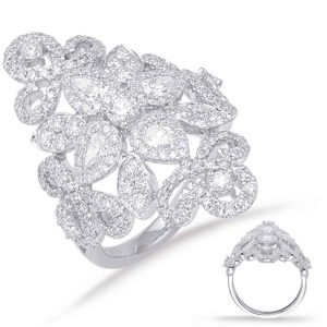 White Gold Diamond Fashion Ring