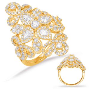 Yellow Gold Diamond Fashion Ring