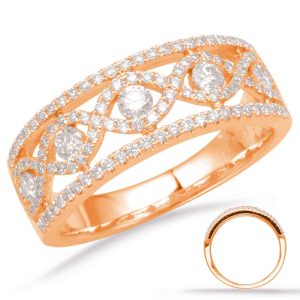 Rose Gold Diamond Fashion Ring