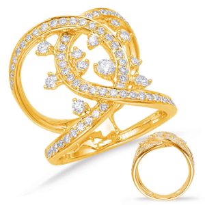 Yellow Gold Diamond Fashion Ring